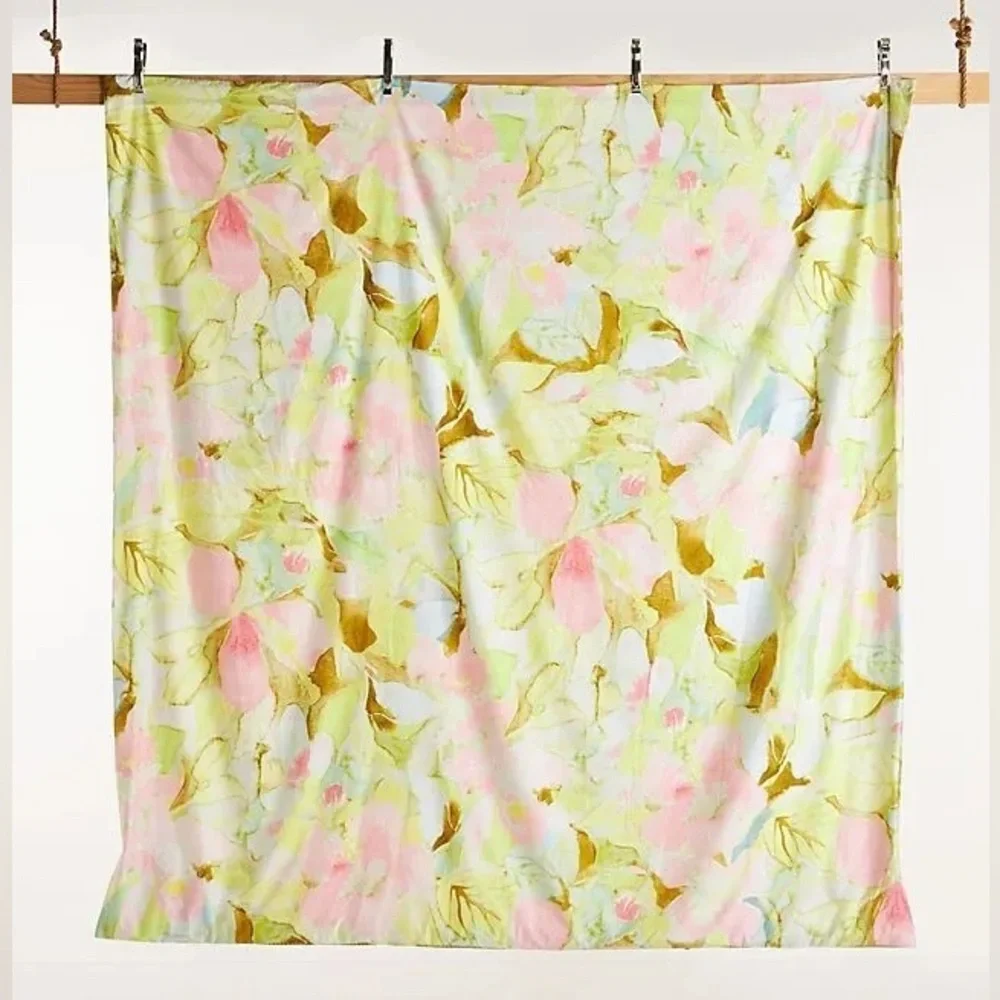 NWT! Anthropologie Palila Organic Cotton Sateen Queen Duvet Cover